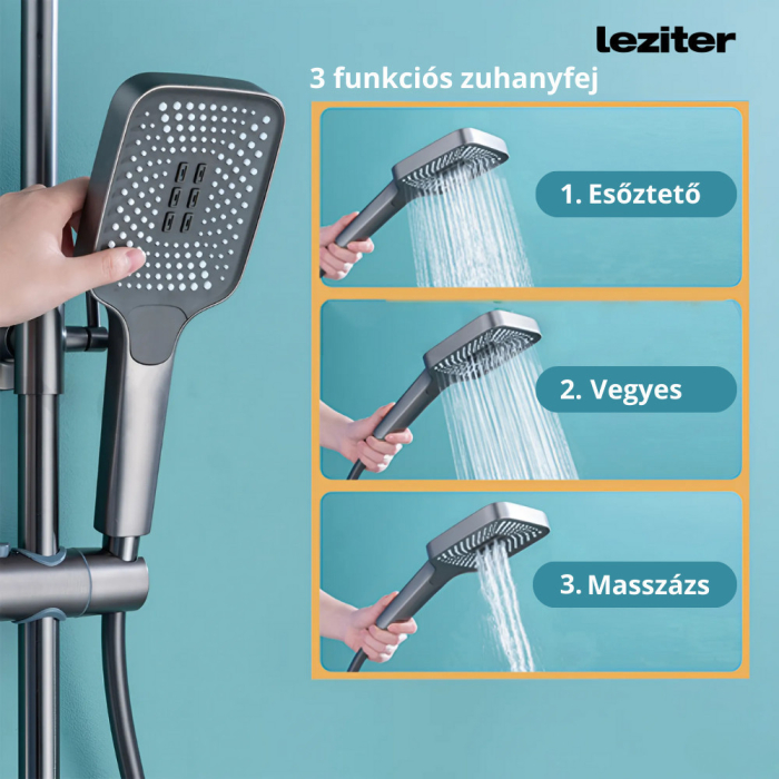 Leziter Set de duș multifuncțional Eliz negru [7]