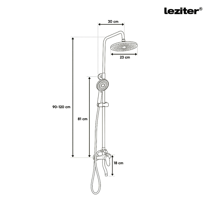 Leziter Set de duș Sena [3]