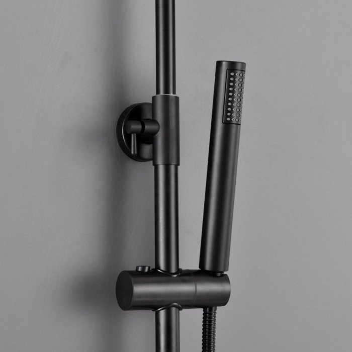Leziter Set de duș Teton Black cu baterie termostatică [9]
