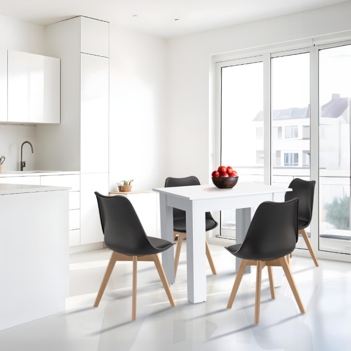 Leziter Set de masă Amina 4 1 alb-negru [2]