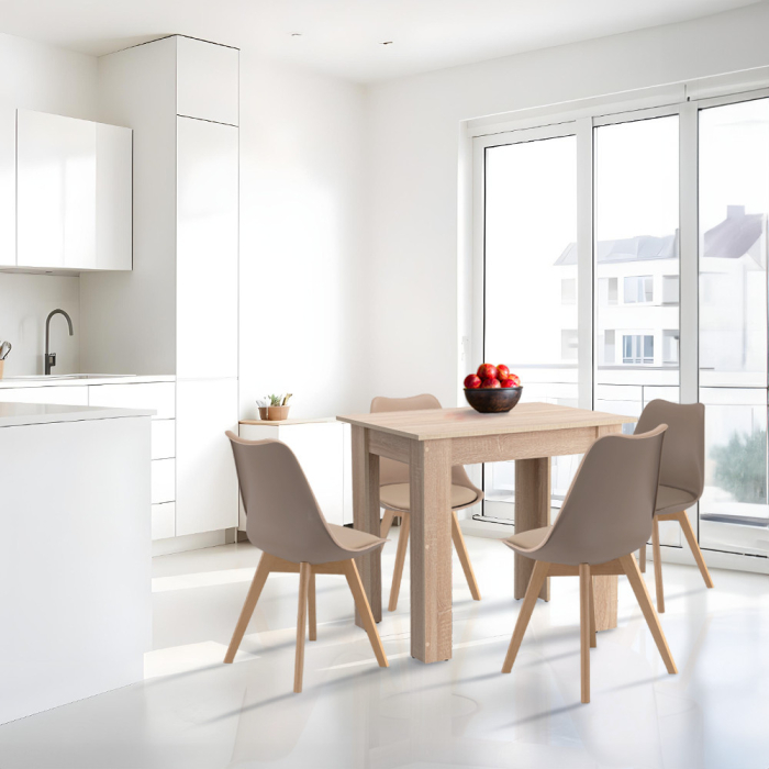 Leziter Set de masă Amina 4 1 bej-stejar Sonoma [2]