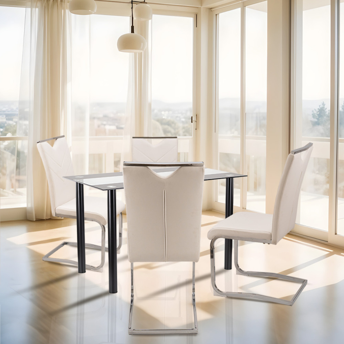 Leziter Set de masă Darina 4+1 alb [2]