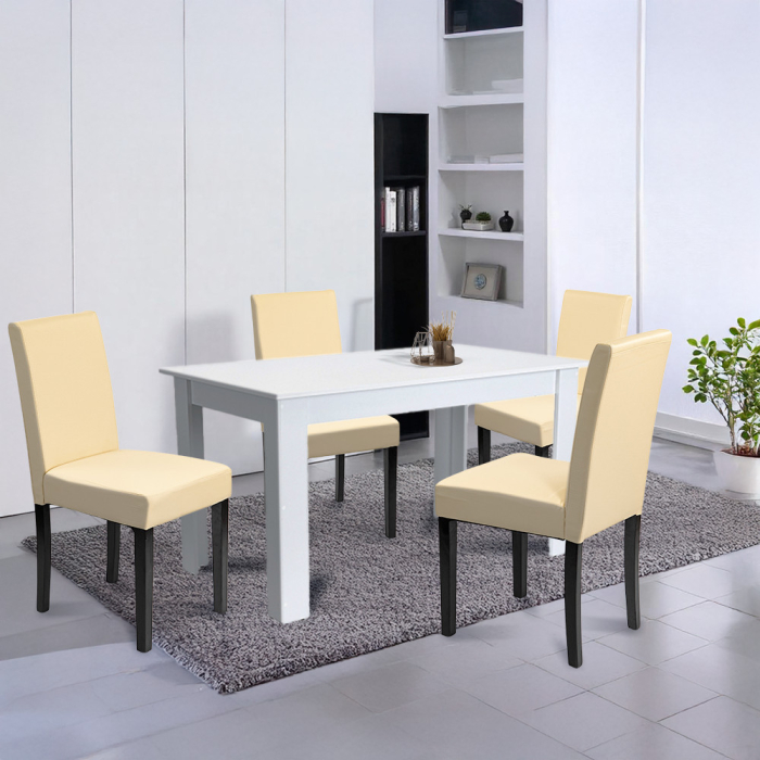 Leziter Set de masă Leon 4 1 alb-bej [2]