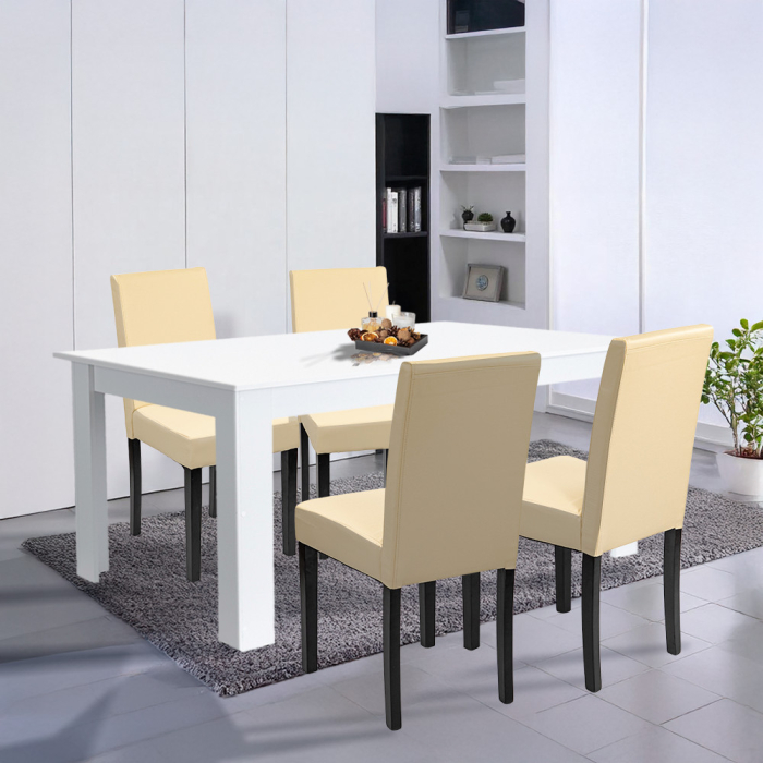 Leziter Set de masă Leon 4 1 alb-bej [2]