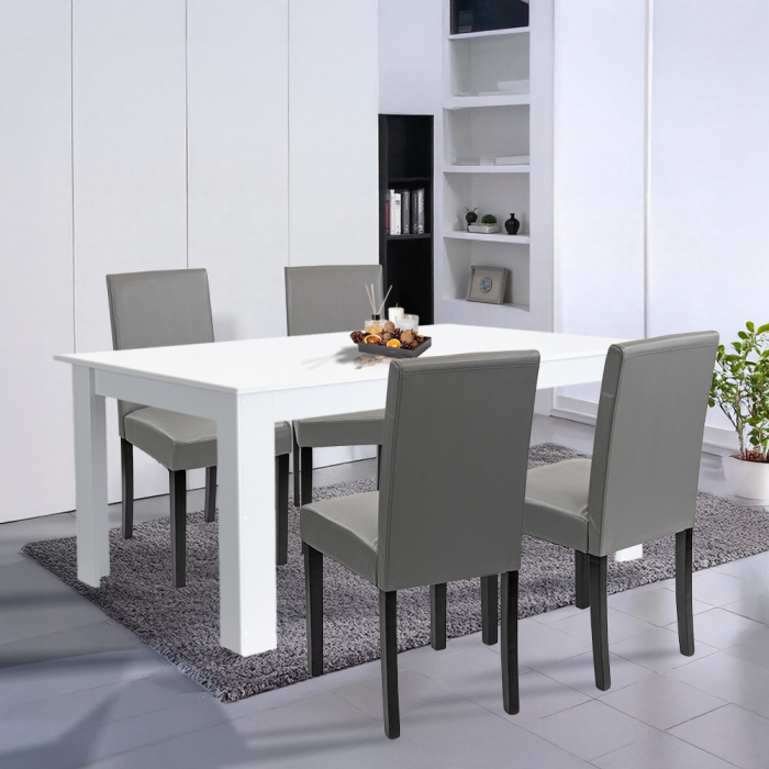 Leziter Set de masă Leon 4+1 alb-gri [2]