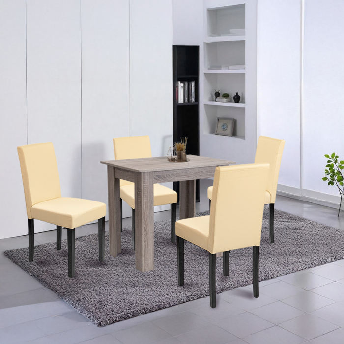 Leziter Set de masă Leon 4 1 stejar York-bej [2]