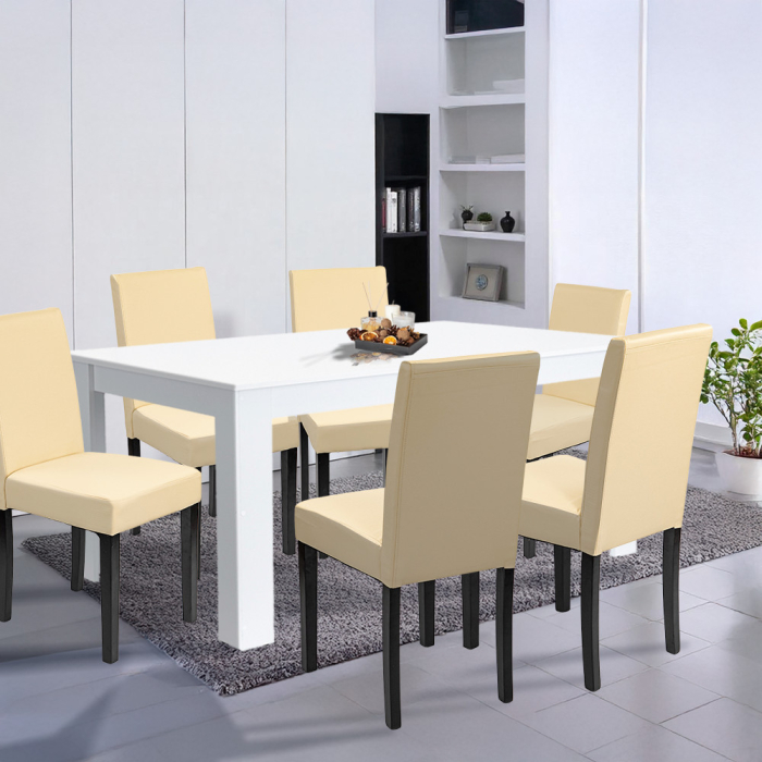 Leziter Set de masă Leon 6 1 alb-bej [2]