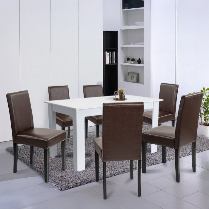 Leziter Set de masă Leon 6 1 alb-maro [2]