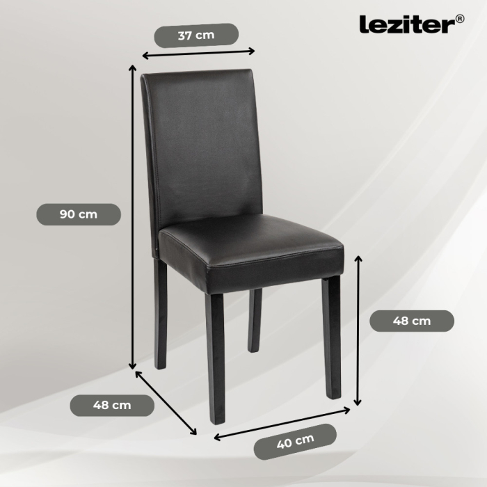 Leziter Set de masă Leon 6+1, stejar Sonoma-negru [3]