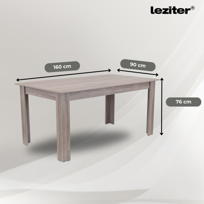 Leziter Set de masă Leon 6+1 stejar York-bej [5]