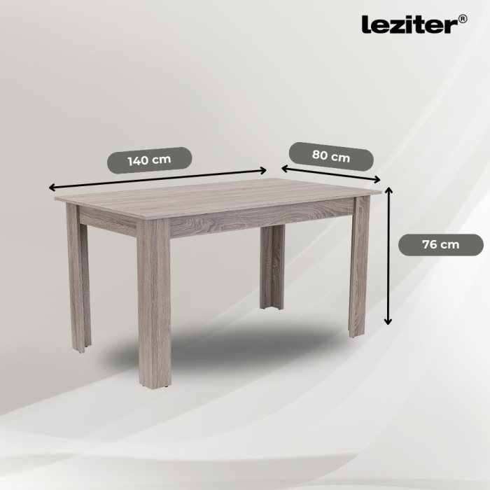 Leziter Set de masă Leon 6 1 stejar York-bej [5]