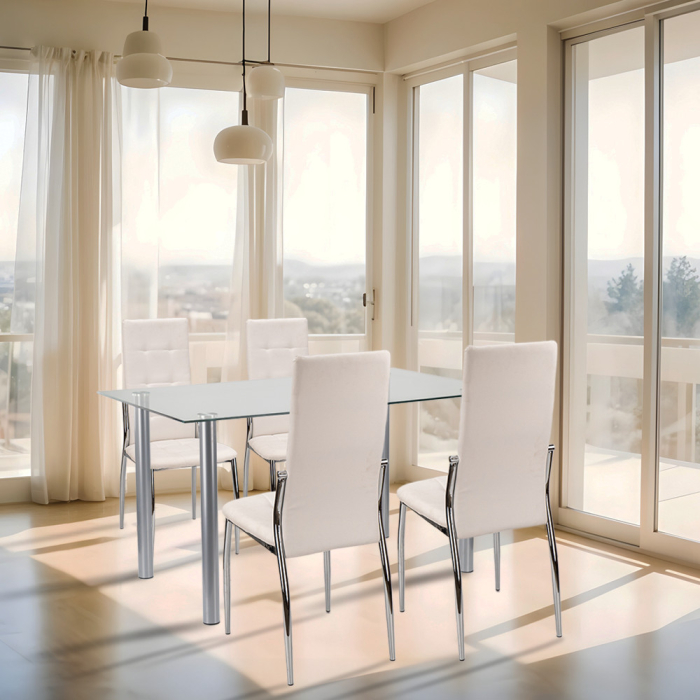 Leziter Set de masă Lina 4+1 alb [2]