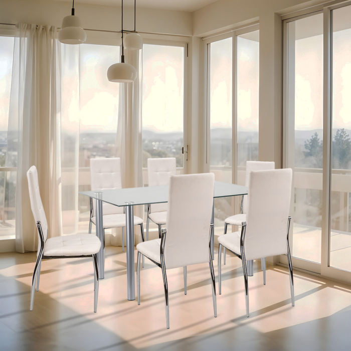 Leziter Set de masă Lina 6+1 alb [2]