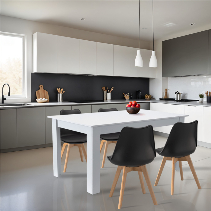 Leziter Set de masă Lola 4 1 alb-negru [2]