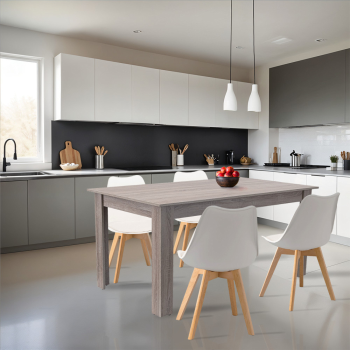 Leziter Set de masă Lola 4 1 alb-stejar York [2]