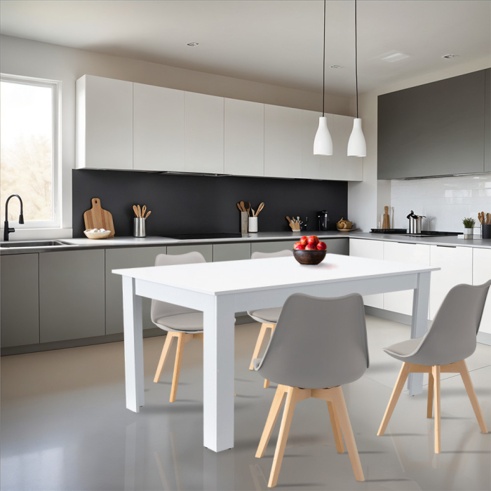 Leziter Set de masă Lola 4 1 gri-alb [2]