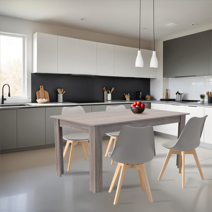 Leziter Set de masă Lola 4 1 gri-stejar York [2]