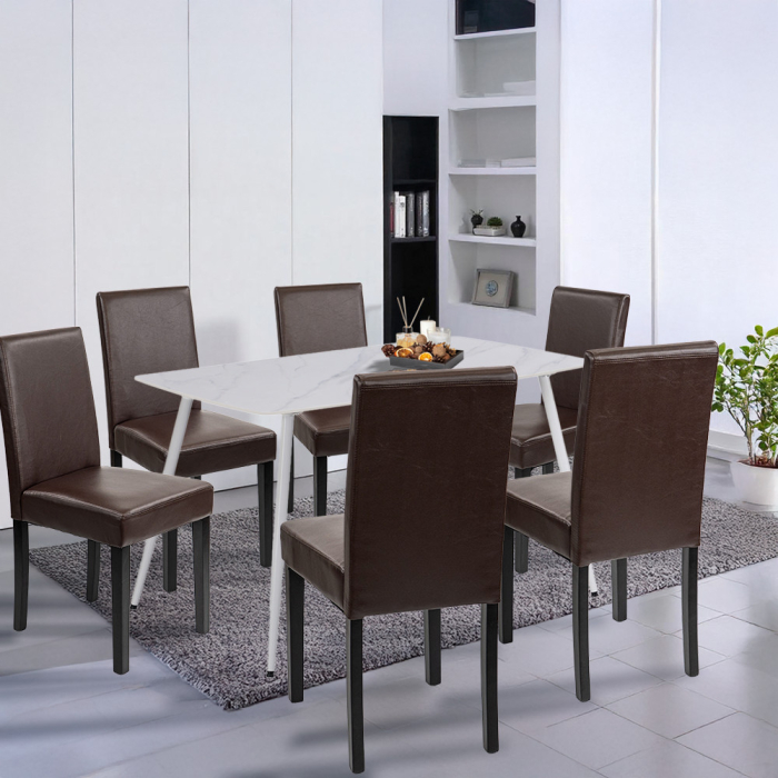 Leziter Set de masă Megan 6 1 alb-maro [2]