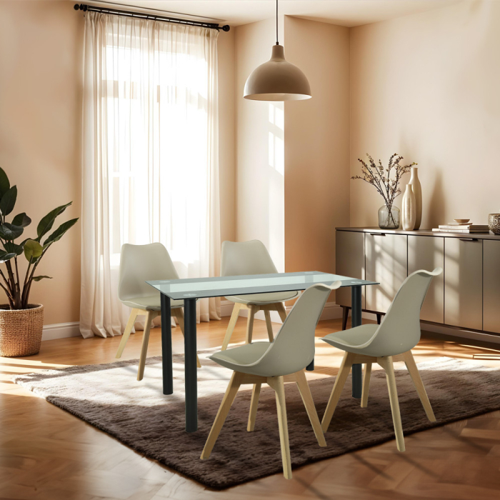 Leziter Set de masă Merlo 4 1 bej [2]