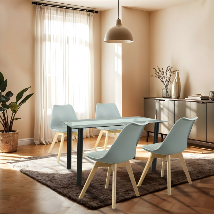 Leziter Set de masă Merlo 4 1 gri [2]