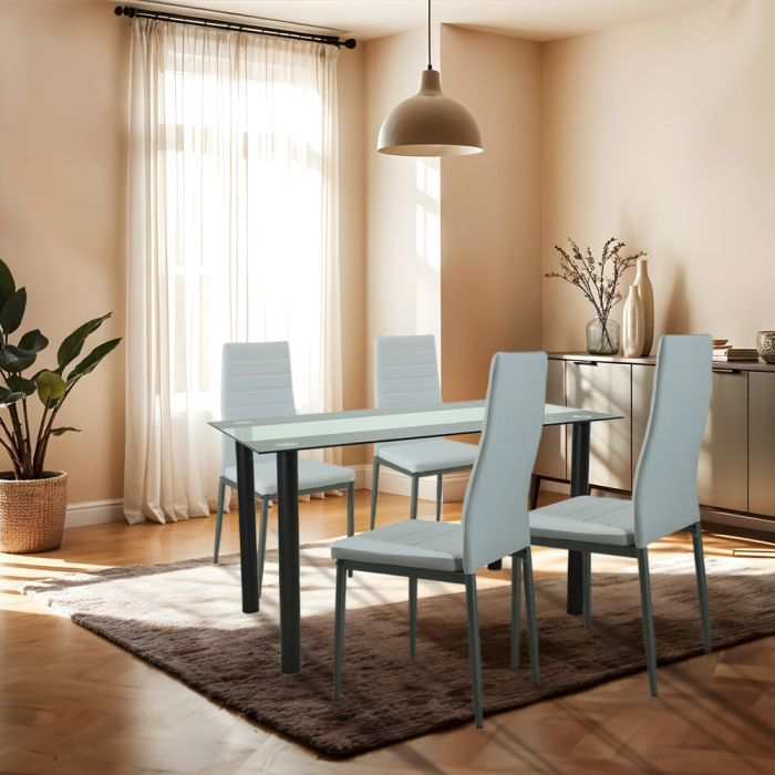 Leziter Set de masă Mezza 4 1 alb-gri [2]