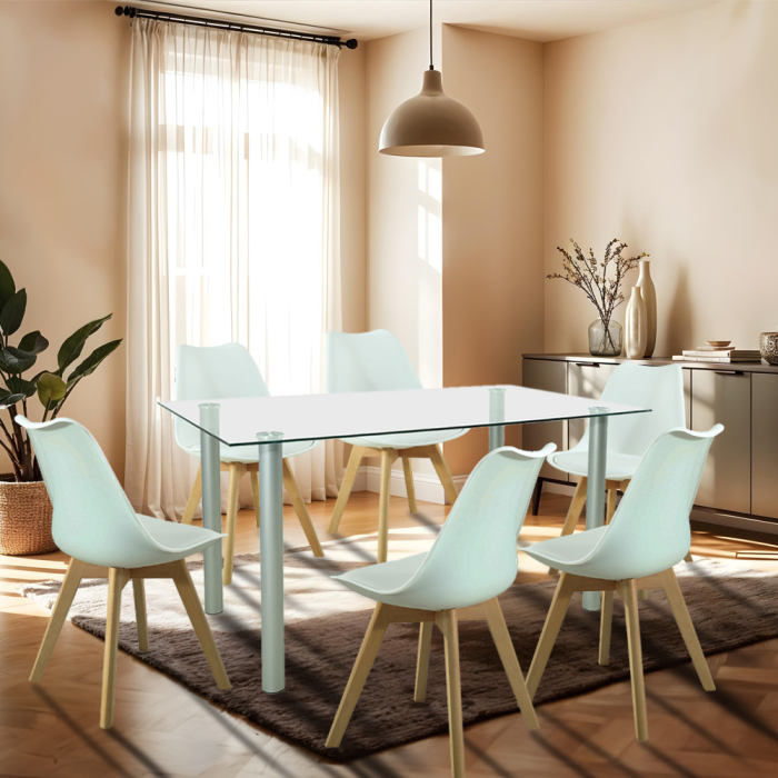 Leziter Set de masă Midori 6 1 alb [2]