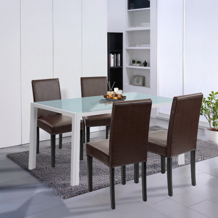 Leziter Set de masă Mira 4 1 alb-maro [2]