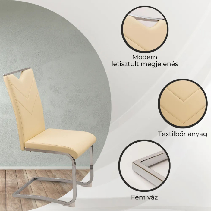 Leziter Set de masă Nikol 4+1 bej [4]