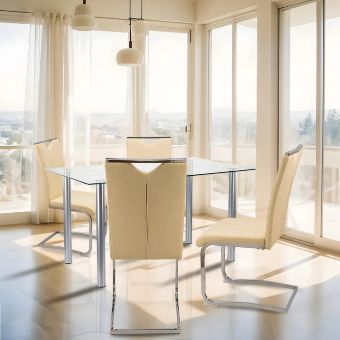 Leziter Set de masă Nikol 4+1 bej [2]