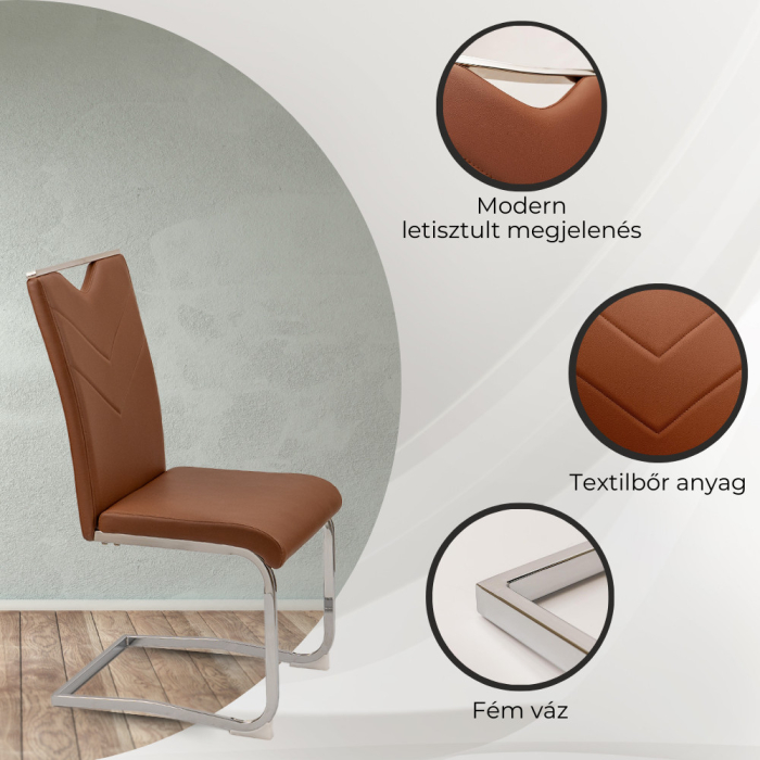 Leziter Set de masă Nikol 4+1 maro [4]