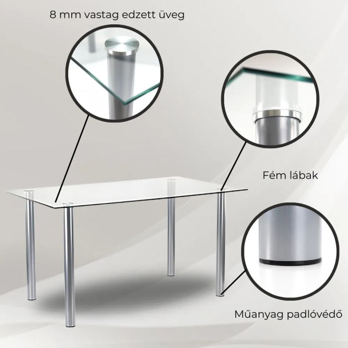 Leziter Set de masă Nikol 6+1 alb [3]