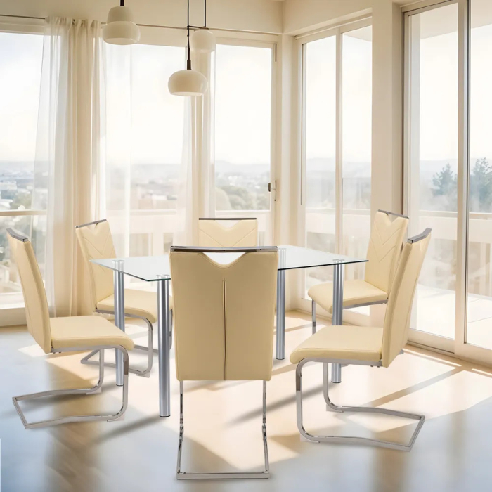 Leziter Set de masă Nikol 6+1 bej [2]