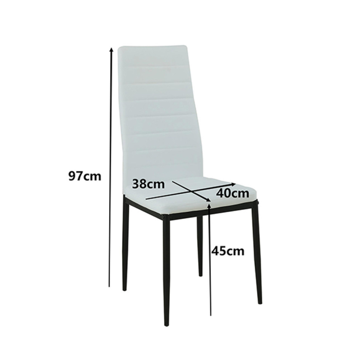 Leziter Set de masă Verna 4 1 alb-negru [5]