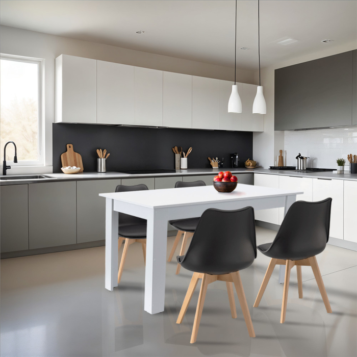 Leziter Set de masă Zara 4 1 alb-negru [2]