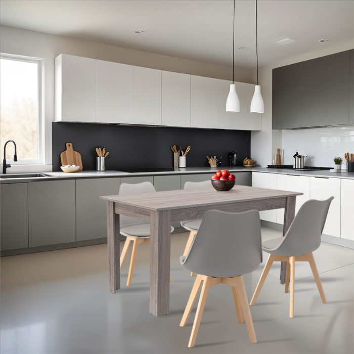 Leziter Set de masă Zara 4 1 gri-stejar York [2]