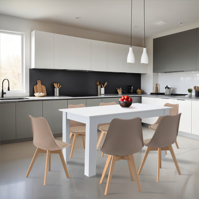 Leziter Set de masă Zara 6 1 bej-alb [2]