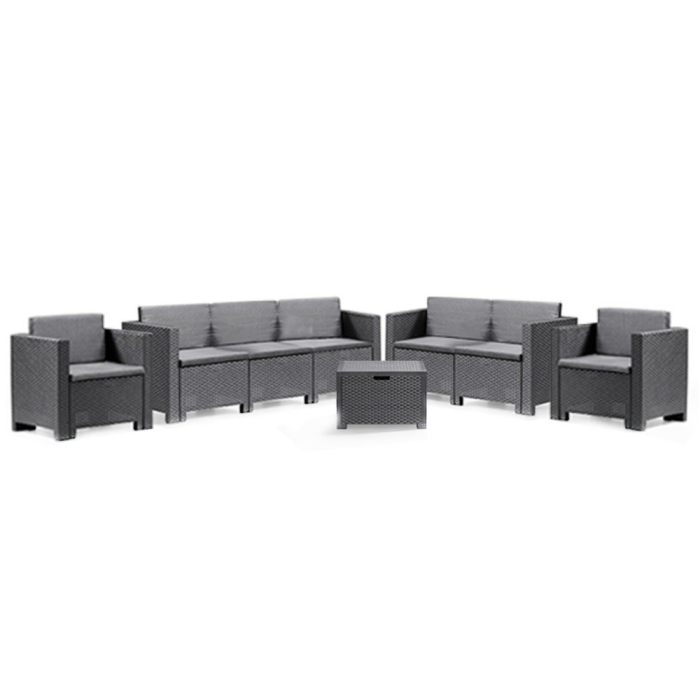 Leziter Set de mobilier de grădină City Large cu 7 locuri, grafit [3]