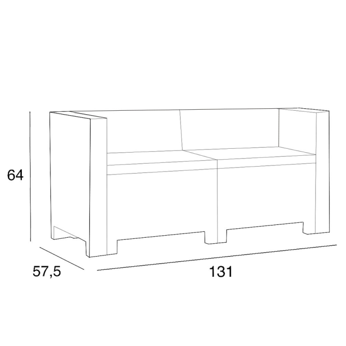 Leziter Set de mobilier de grădină City Large cu 7 locuri, grafit [7]