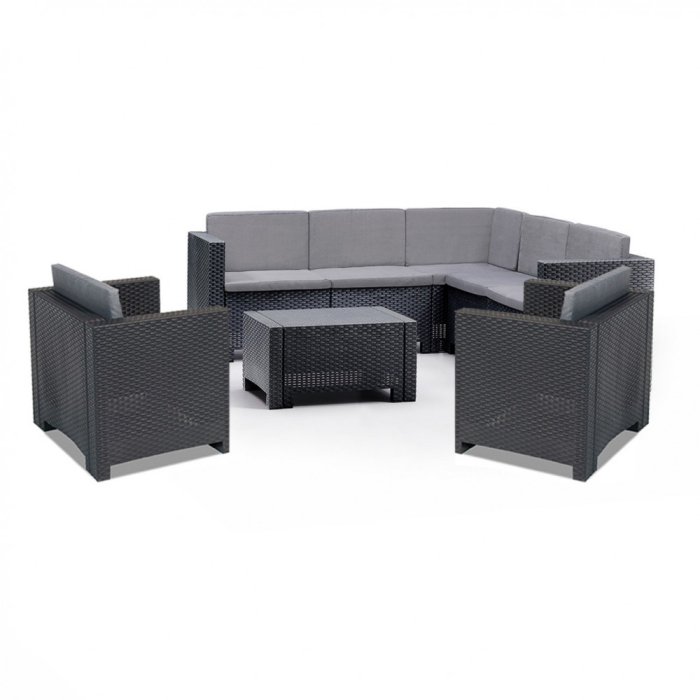 Leziter Set de mobilier de grădină de colț City cu 7 locuri [2]