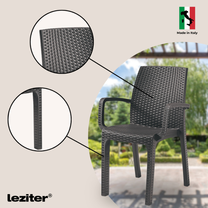 Leziter Set de mobilier de grădină Letta II 8+1 grafit [5]