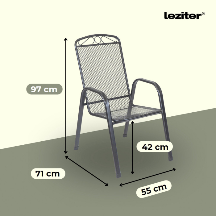 Leziter Set de mobilier de grădină Melfi 4+1 antracit [3]