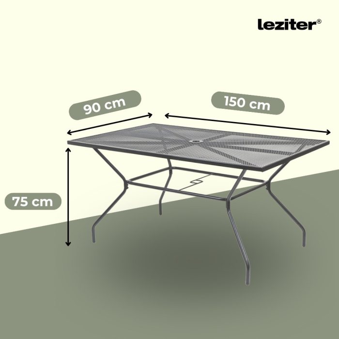 Leziter Set de mobilier de grădină Melfi 4+1 antracit [4]