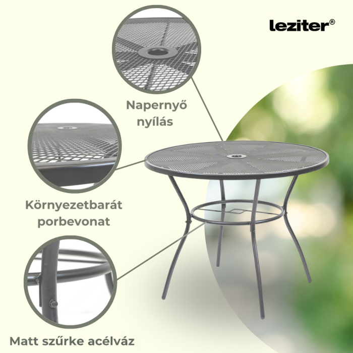 Leziter Set de mobilier de grădină Melko 4+1 antracit [5]
