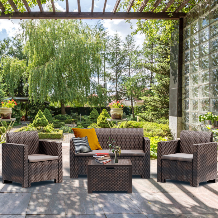 Leziter Set de mobilier de grădină Nero cu 4 locuri [3]