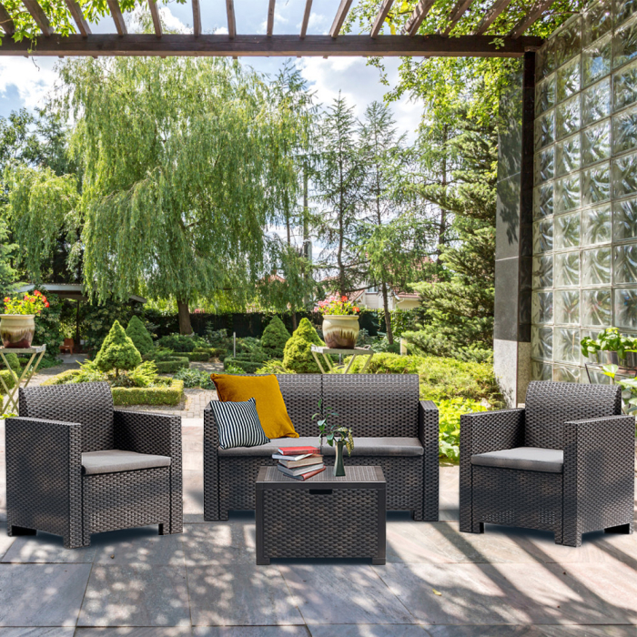 Leziter Set de mobilier de grădină Nero cu 4 locuri [3]