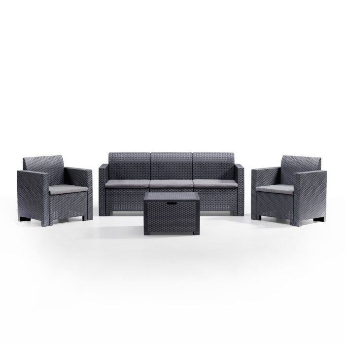 Leziter Set de mobilier de grădină Nero cu 5 locuri [2]