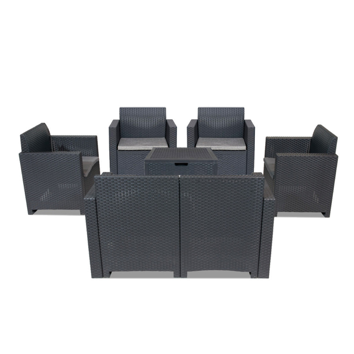 Leziter Set de mobilier de grădină Nero II Big cu 6 locuri [2]