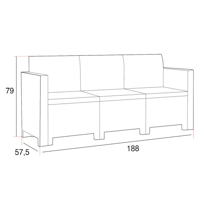 Leziter Set de mobilier de grădină Nero III Large cu 7 locuri, grafit [6]