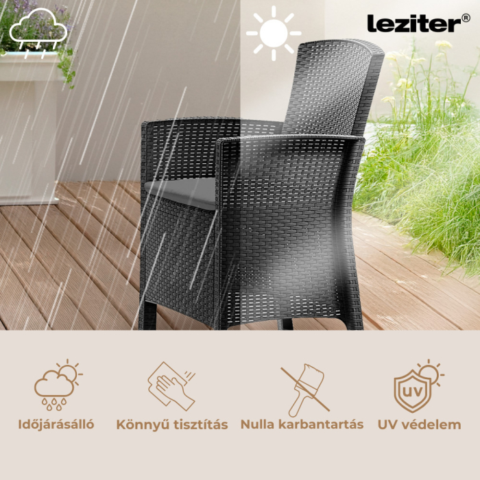 Leziter Set de mobilier de grădină Orlo 6+1 grafit [6]
