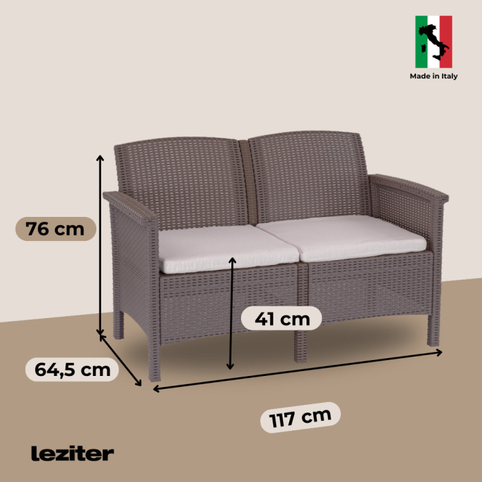 Leziter Set de mobilier de grădină Venus II cu 4 locuri, maro [4]